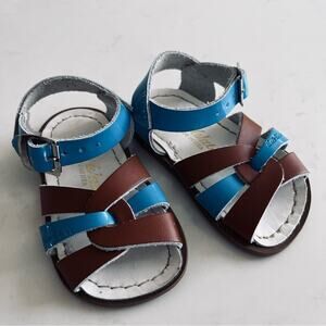 Salt Water Girls Brown Turquoise Sandals size infant 5
